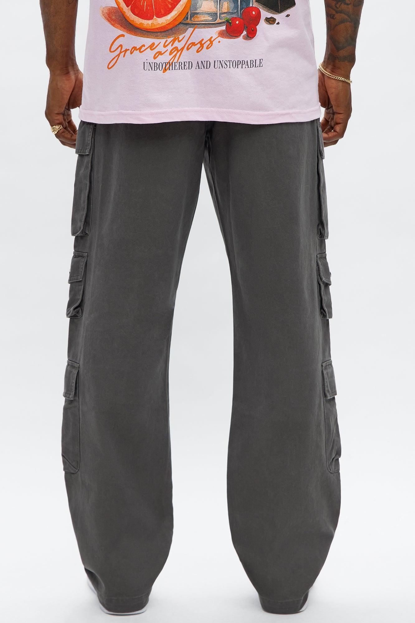 Straight Void Runner Cargo Pants - Charcoal Product Image
