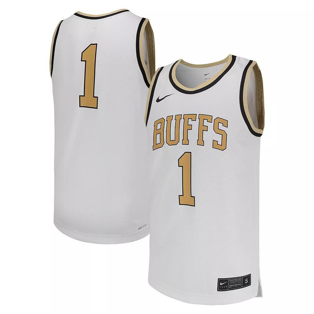 Men's Nike #1 White Colorado Buffaloes Replica Basketball Jersey, Size: XL Product Image