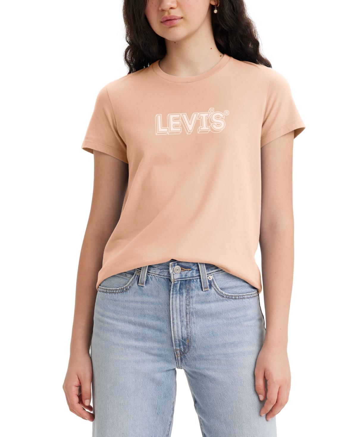 Women's Levi's® Logo Perfect Tee, Size: XS, Housemark Smokestack Product Image