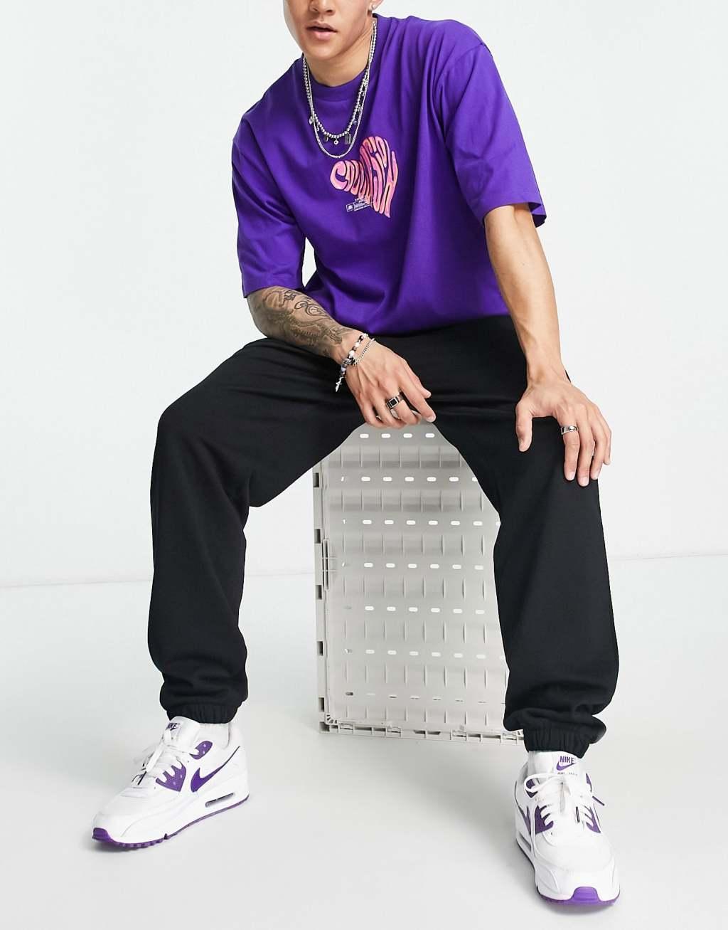COLLUSION sweatpants in black Product Image