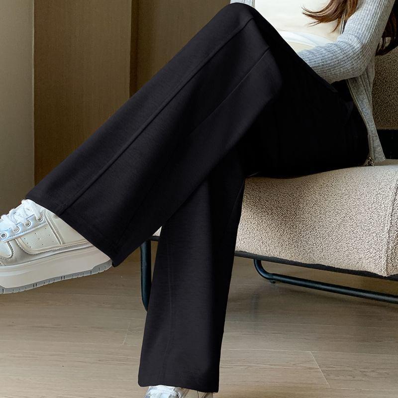 Maternity High Rise Plain Straight Leg Pants Product Image