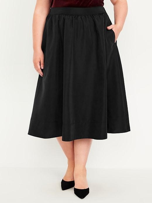 Taffeta Midi Swing Skirt Product Image