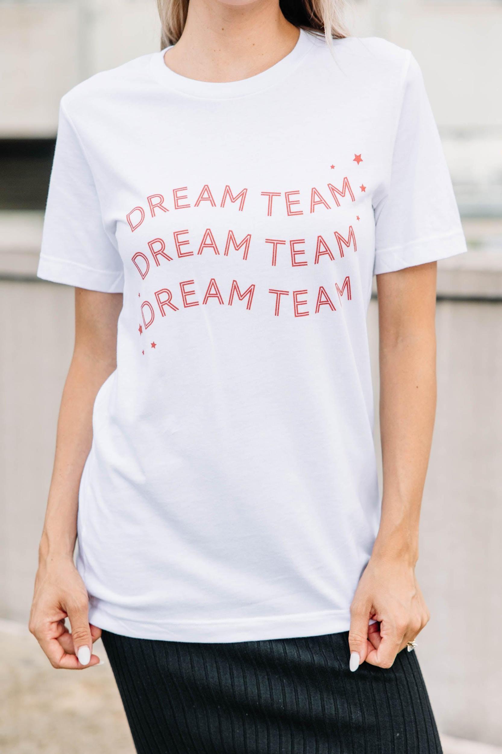 Dream Team White/Red Graphic Tee Female Product Image