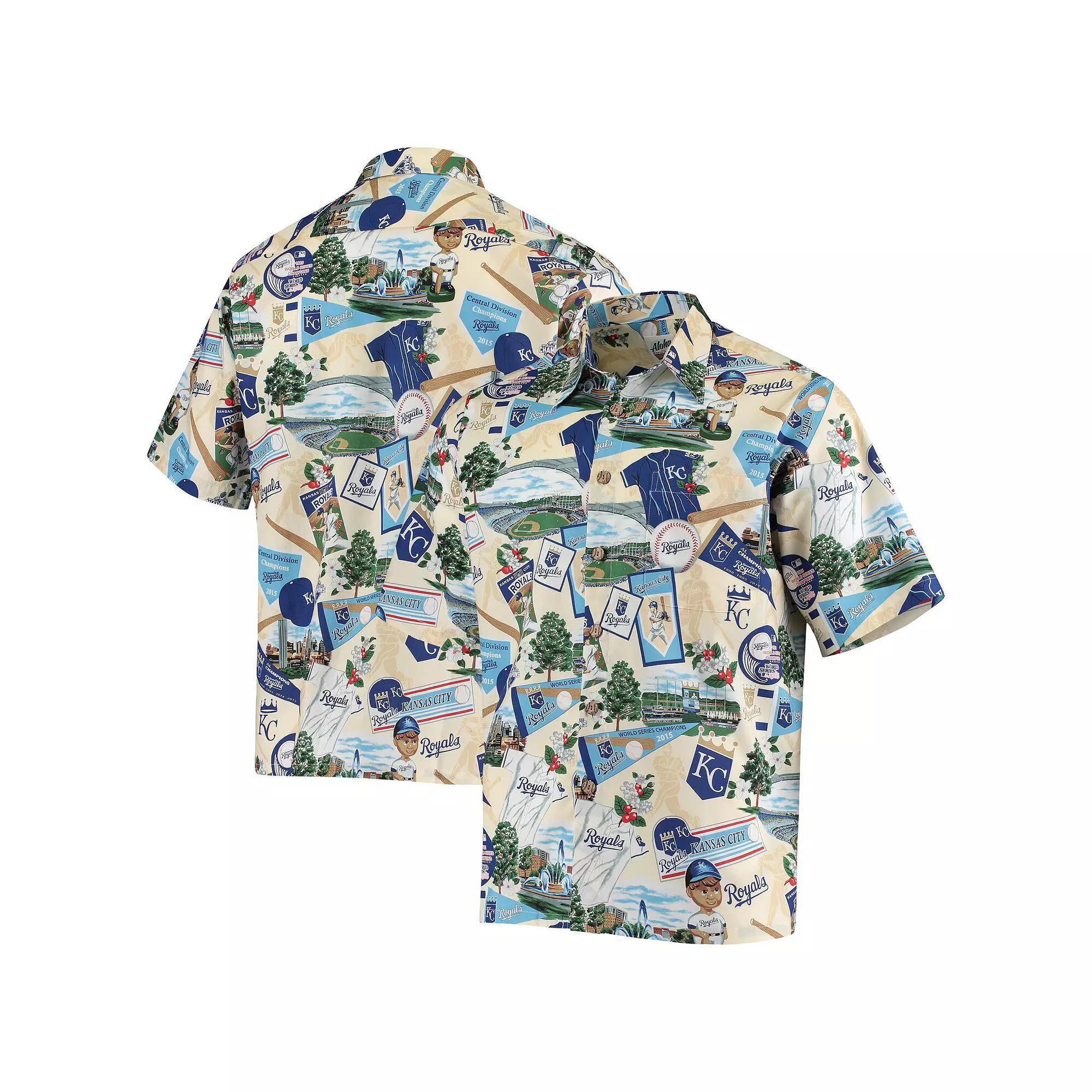 Men's White Kansas City Royals Scenic Button-Up Shirt, Size: Medium Product Image