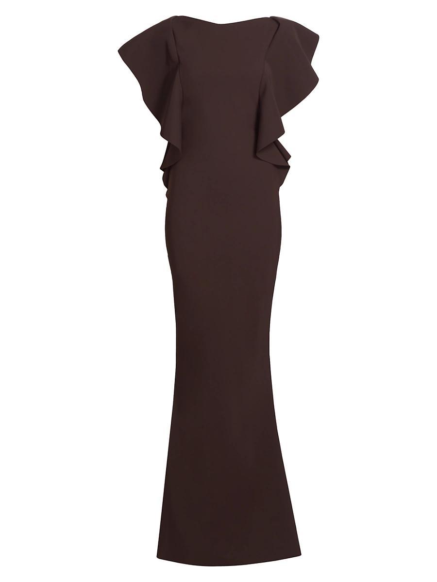 Womens Peou Bis Flutter-Sleeve Gown Product Image