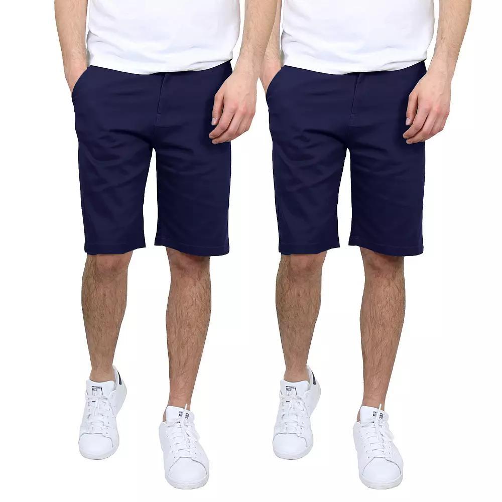 Men's Galaxy 10.5" Slim-Fit Cotton Flex Chino Shorts 2-Pack, Size: 46, Blue Product Image
