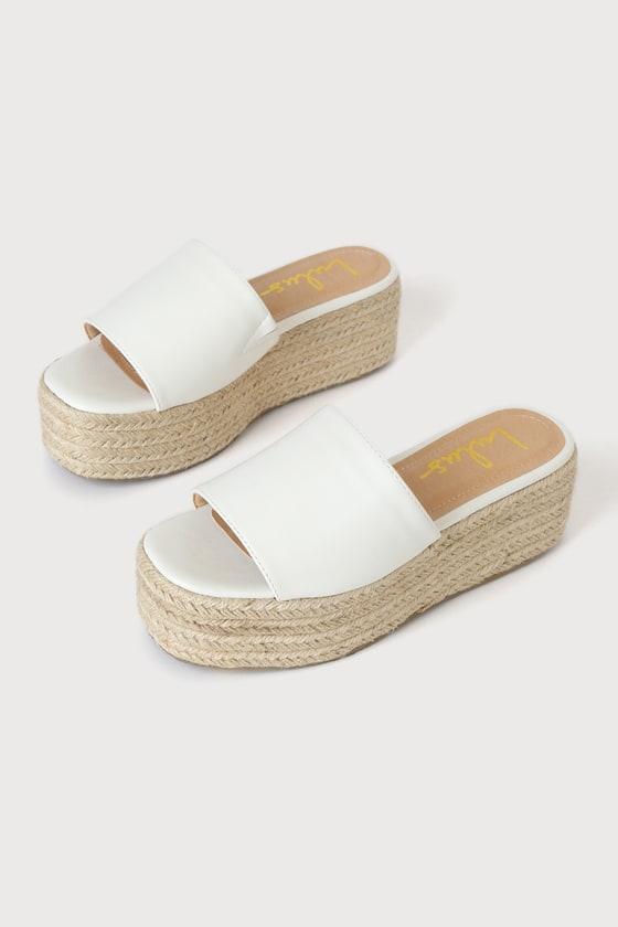 O'Ahu 2 White Espadrille Platforms Product Image