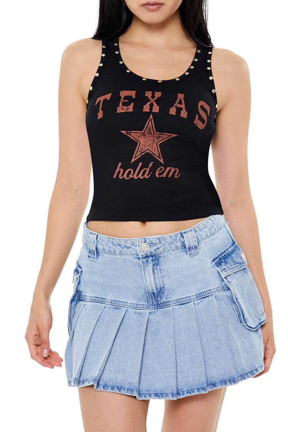 Studded Texas Cropped Tank Top | Forever 21 Product Image