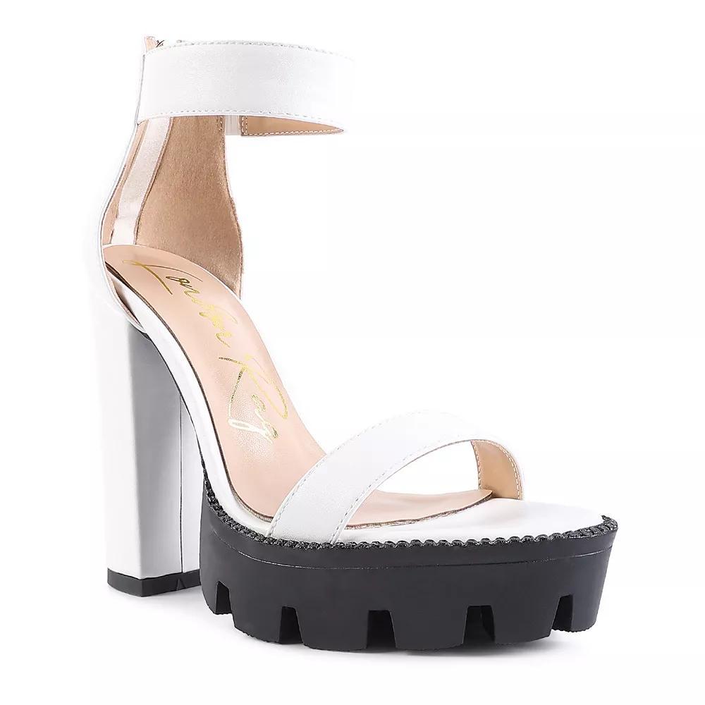 London Rag Rattle Women's Block Heel Dress Sandals, Size: 8.5, White Product Image