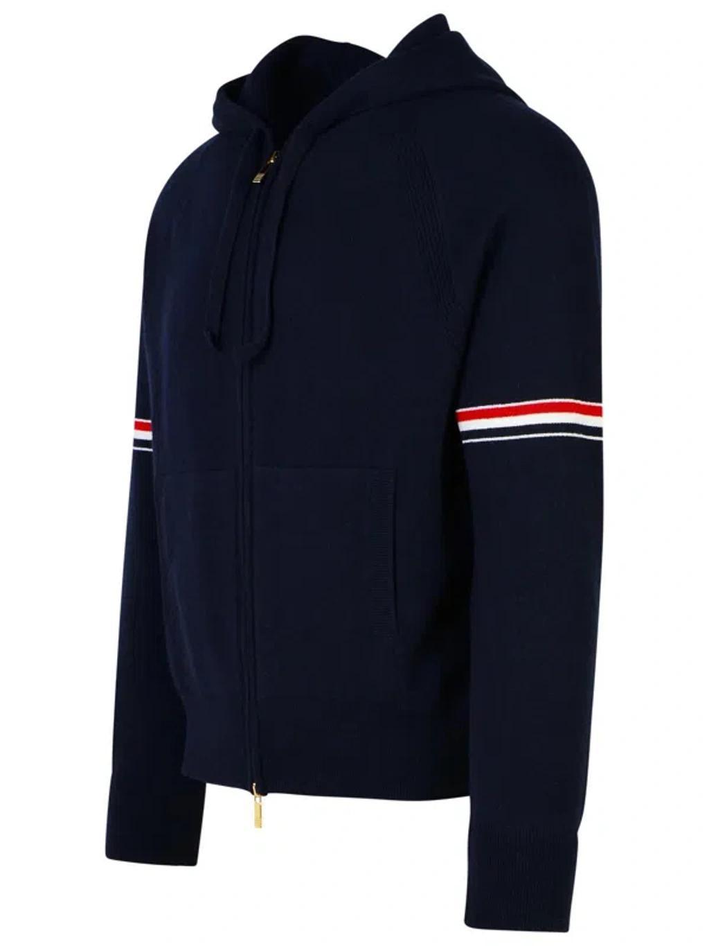 THOM BROWNE Navy Cashmere Sweater Product Image