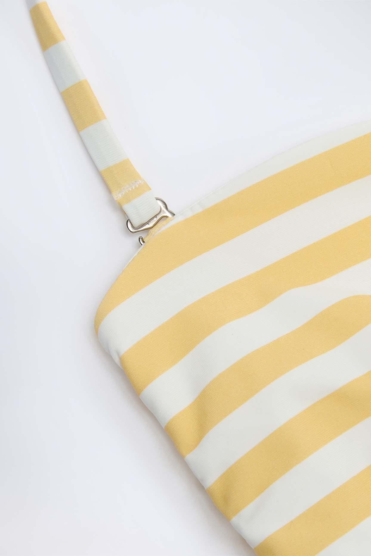 Multiway Bikini Top in Lemon Yellow Stripe Product Image