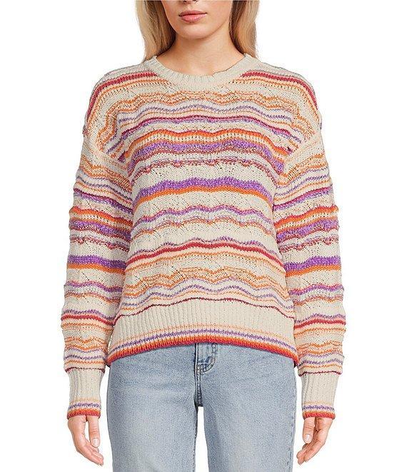 Takara Long Sleeve Pointell Printed Pullover Top Product Image