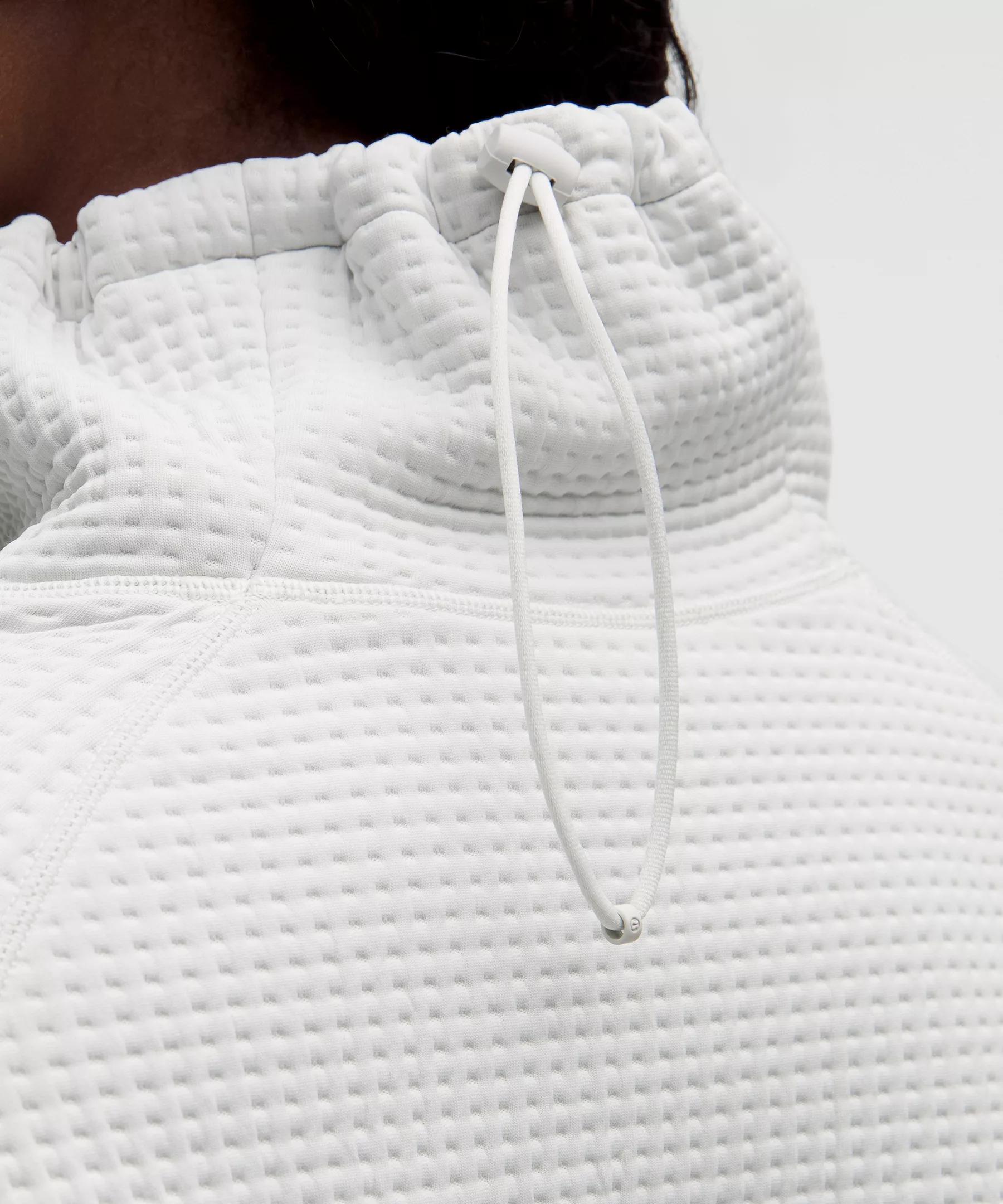 Waffle-Knit Funnel-Neck Long-Sleeve Shirt Product Image