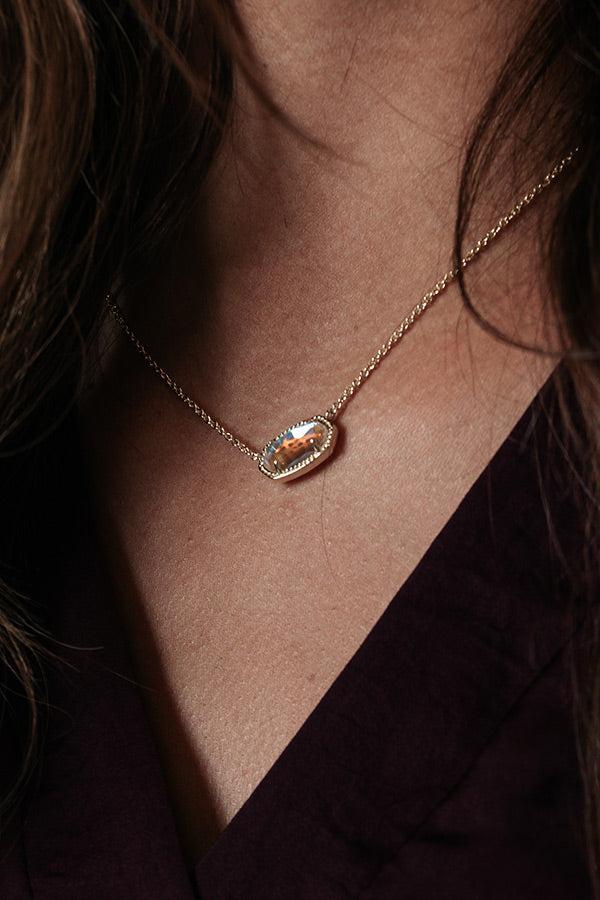 Kendra Scott Elisa Gold Pendant Necklace in Dichroic Glass Product Image