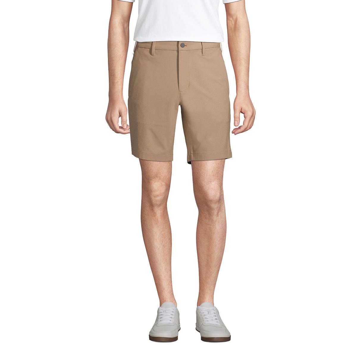 Men's Lands' End Traditional-Fit 9-inch Knit Performance Chino Shorts, Size: 37, Radiant Blue Product Image