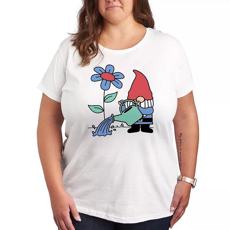 Plus Gardening Gnome Graphic Tee, Womens Product Image