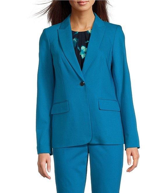 Calvin Klein Cotton Blend Notch Collar 1-Button Jacket Product Image
