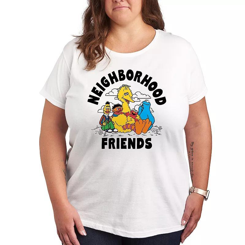 Plus Sesame Street Friends Graphic Tee, Womens Product Image