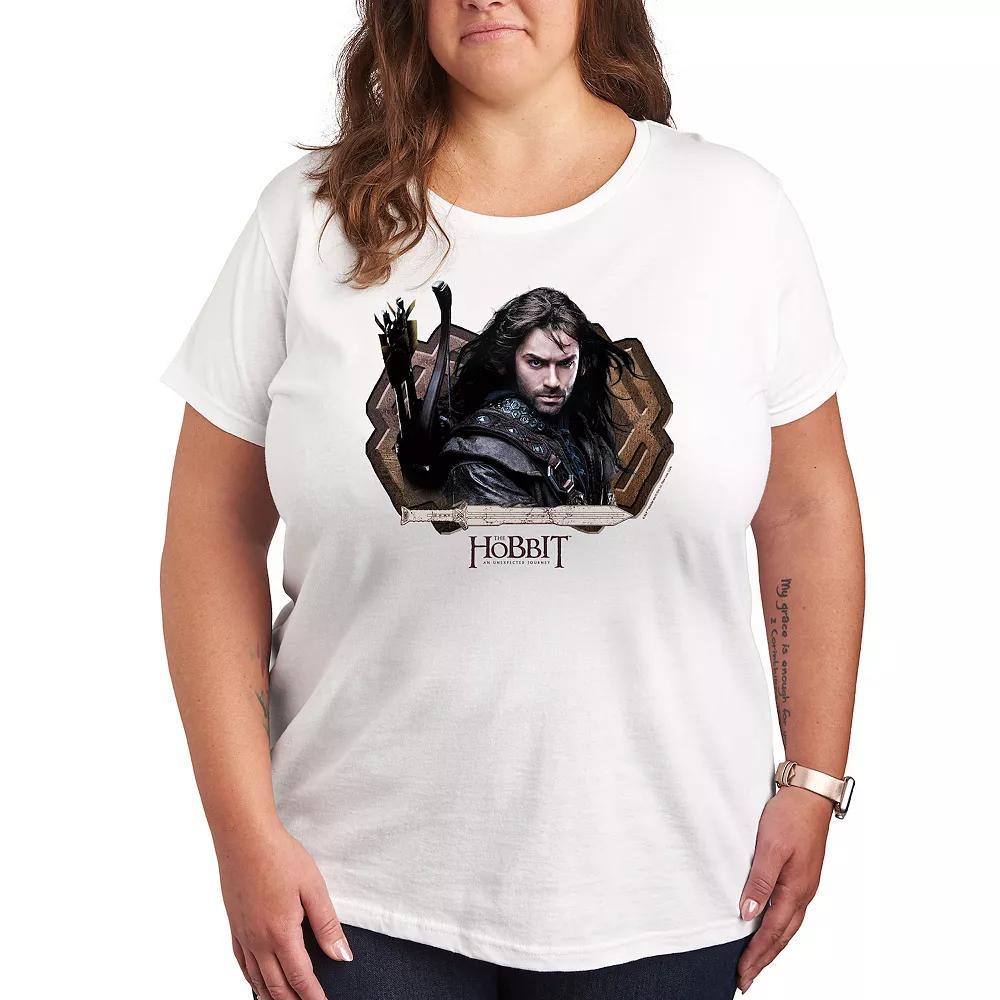 Plus The Hobbit Kili The Hobbit Graphic Tee, Womens Grey Gray Product Image
