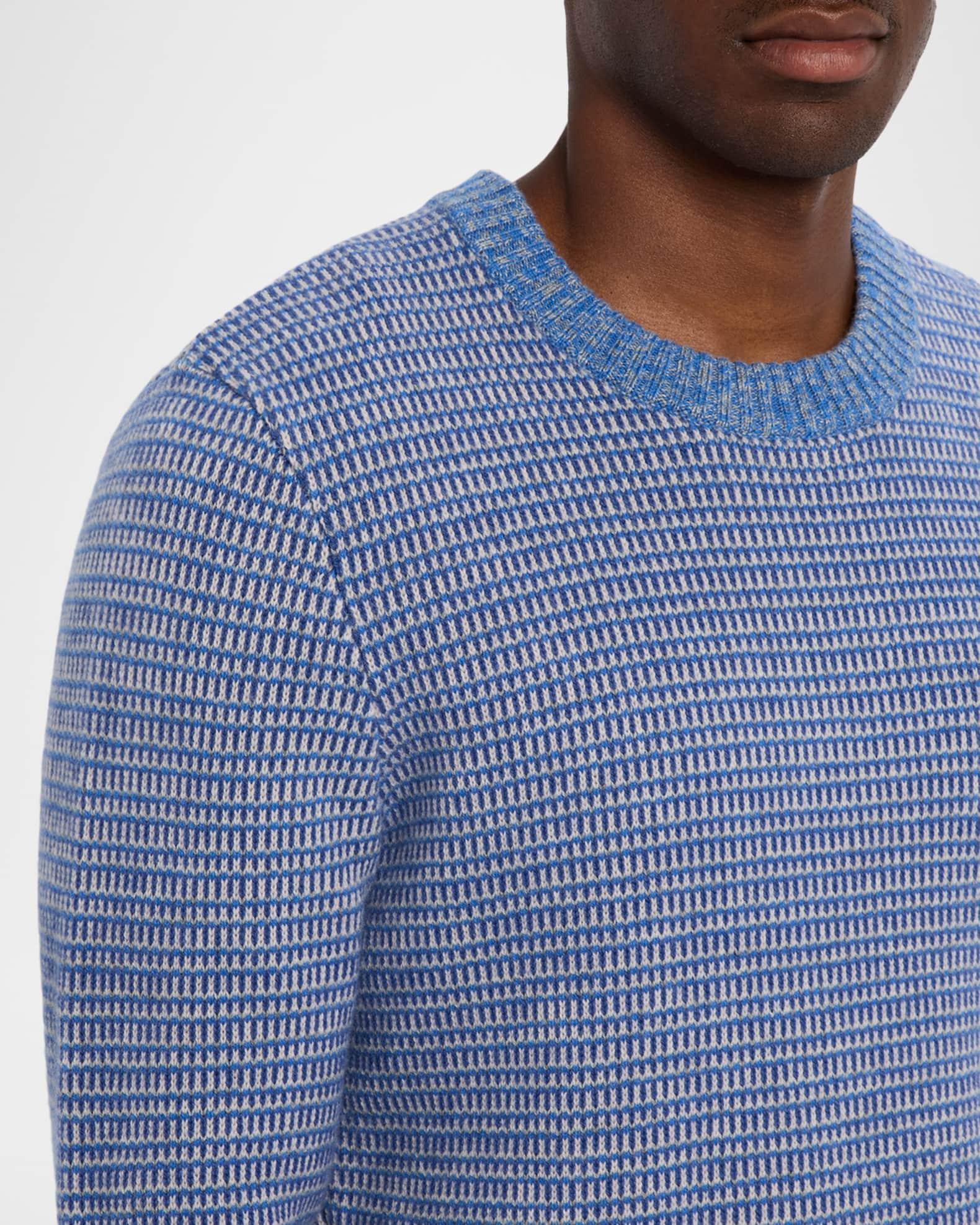 Men's Wool and Cashmere Melange Textured Crewneck Sweater Product Image