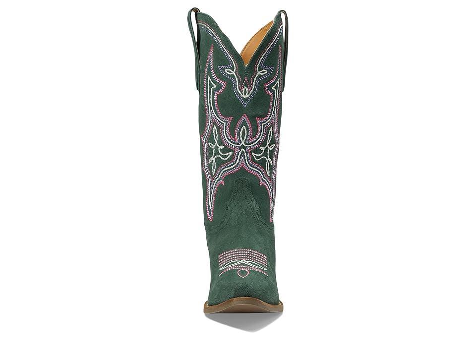 Dingo Women's Hot Sauce Embroidered Leather Cowboy Boots, Size: 6.5, Green Product Image