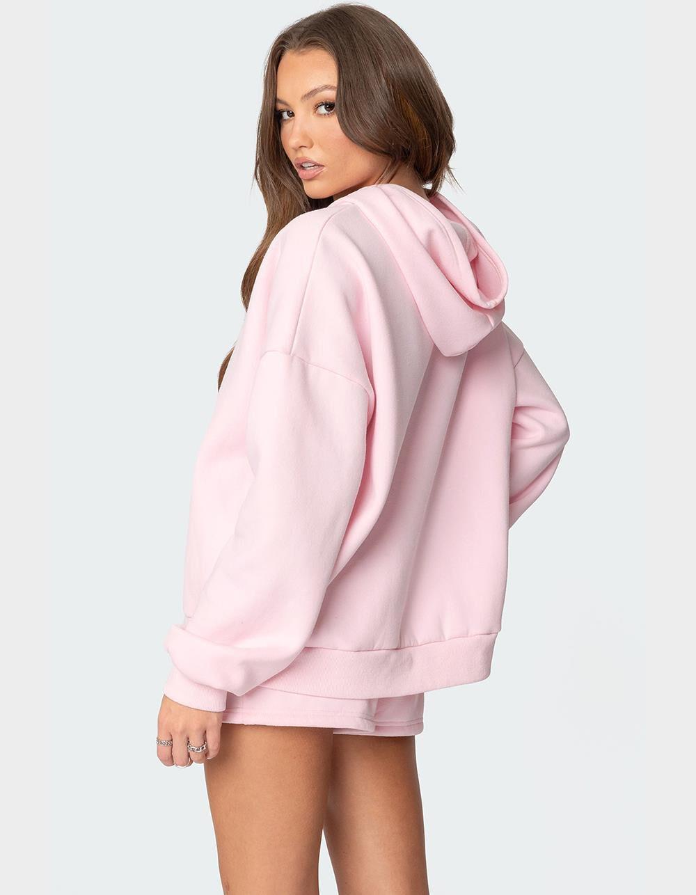 EDIKTED Mon Cheri Hoodie - BEIGE Product Image