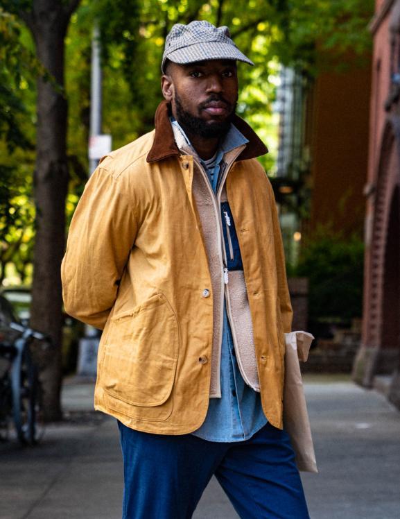 Gamekeeper Jacket in Goldenrod Waxed Canvas Product Image