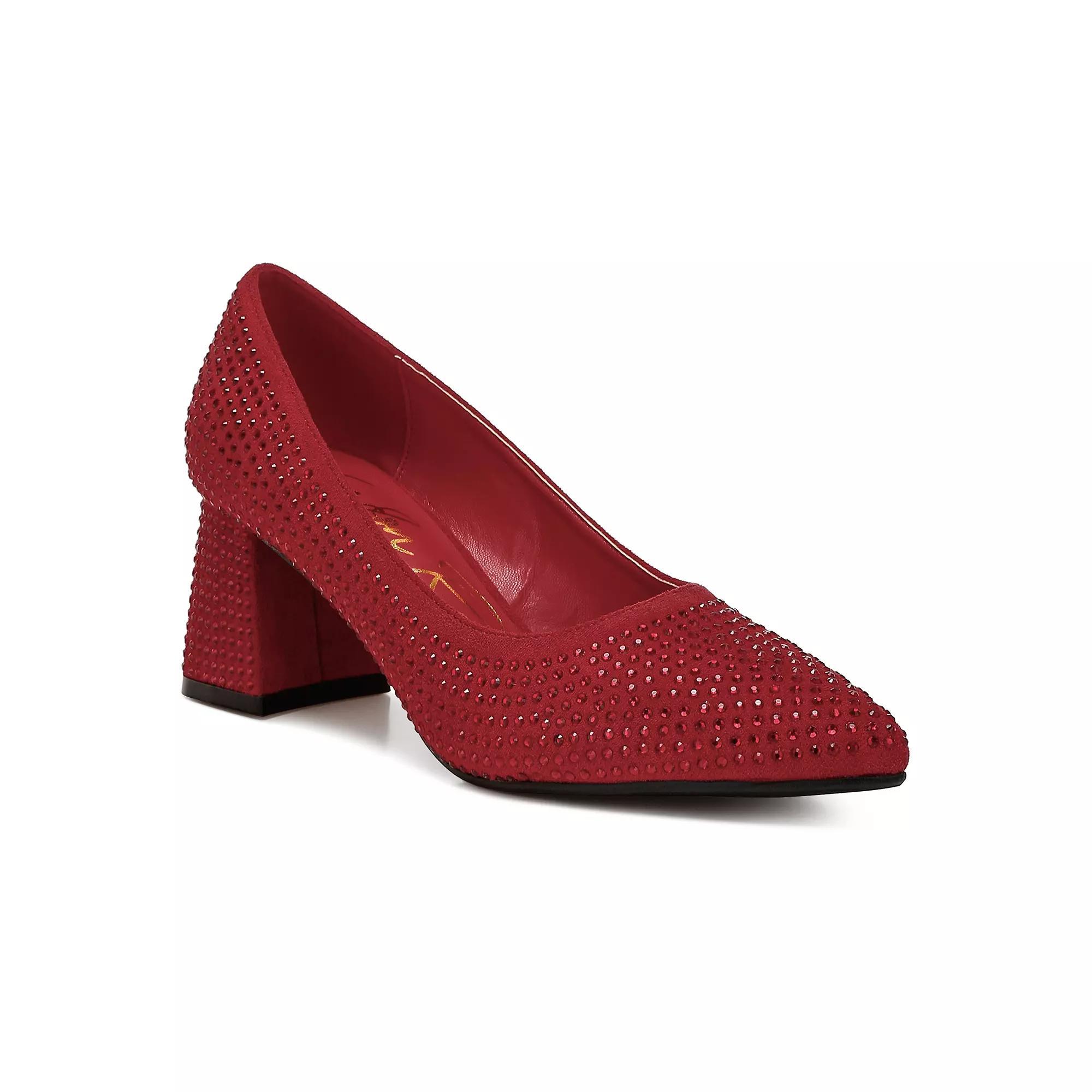 London Rag Caspia Women's Heeled Sandals, Size: 10, Red Product Image