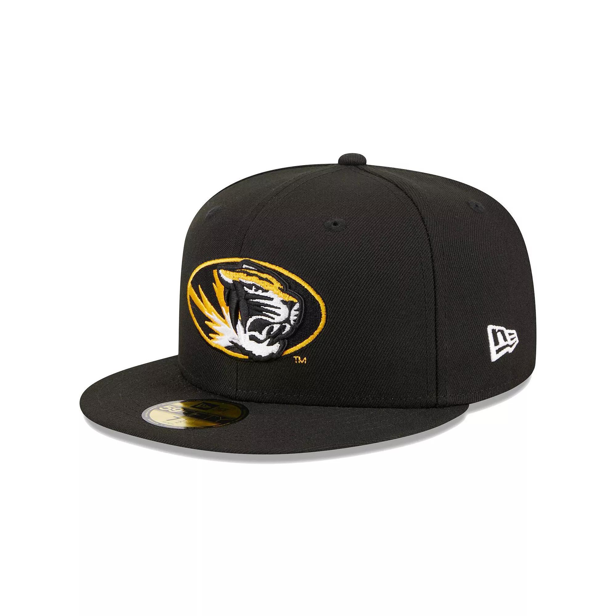 Men's New Era Black Missouri Tigers Evergreen 59FIFTY Fitted Hat, Size: 7 5/8 Product Image