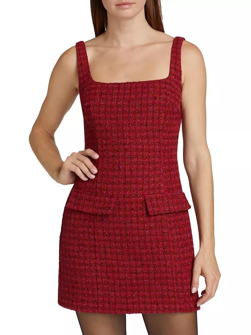 Bethany Check Wool-Blend Skort Romper Product Image