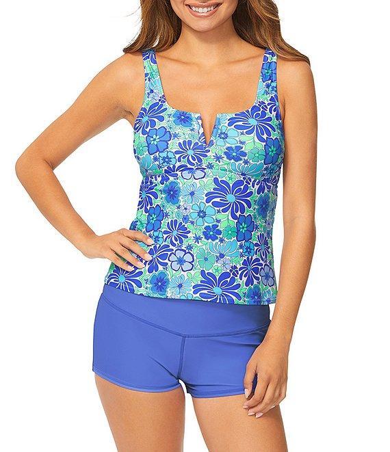 Raisins Solid Back Ruched Surf Short Swim Bottom Product Image