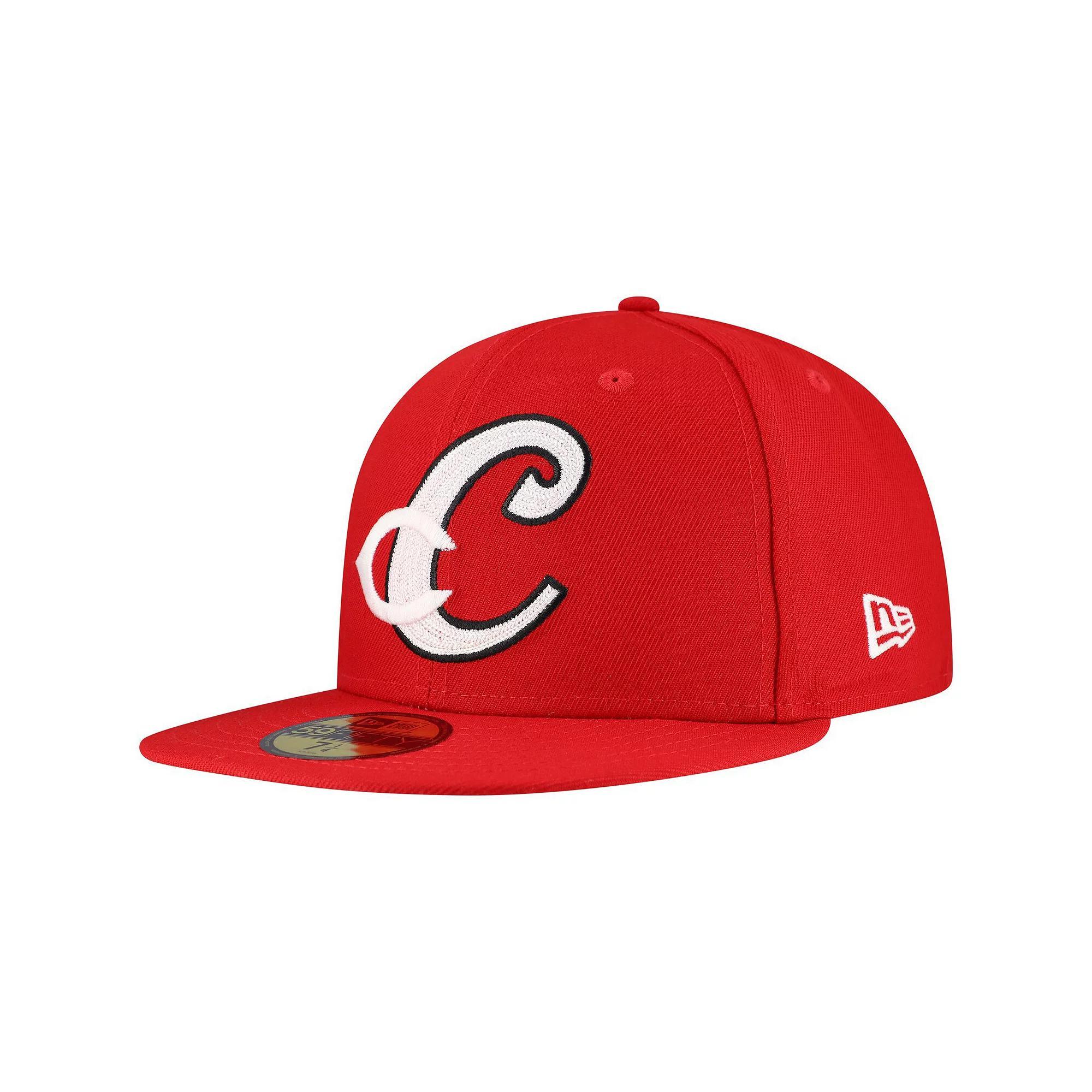 Men's New Era Red Cincinnati Reds  Duo Logo 2.0 59FIFTY Fitted Hat, Size: 7 1/8, Red Red Product Image