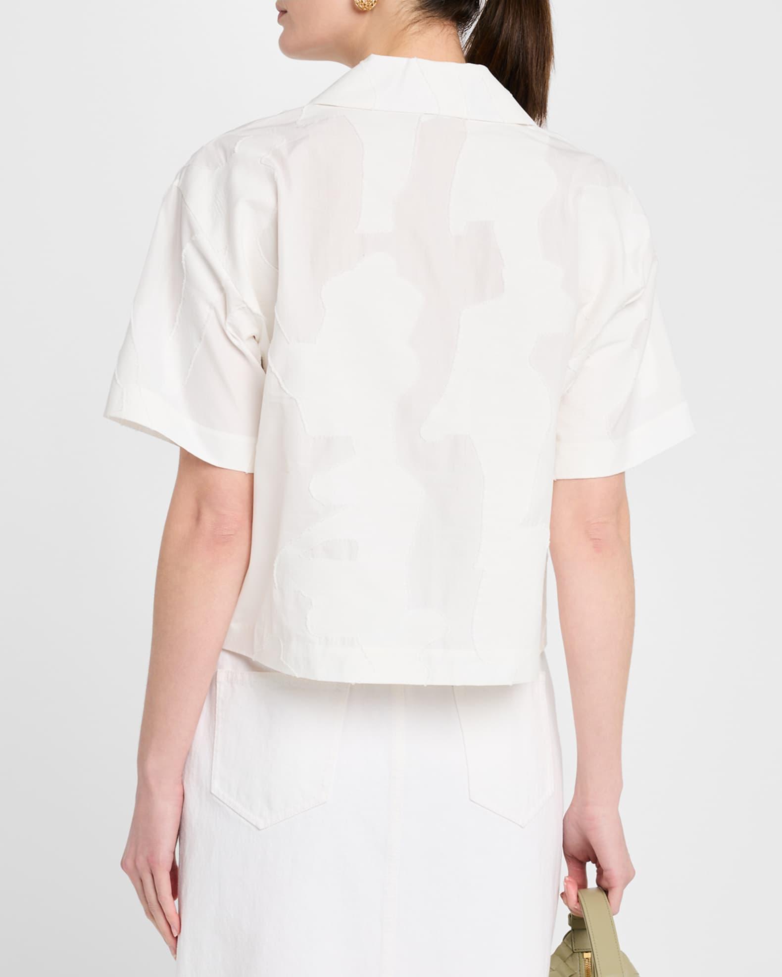 Cropped Burnout Boxy Blouse Product Image
