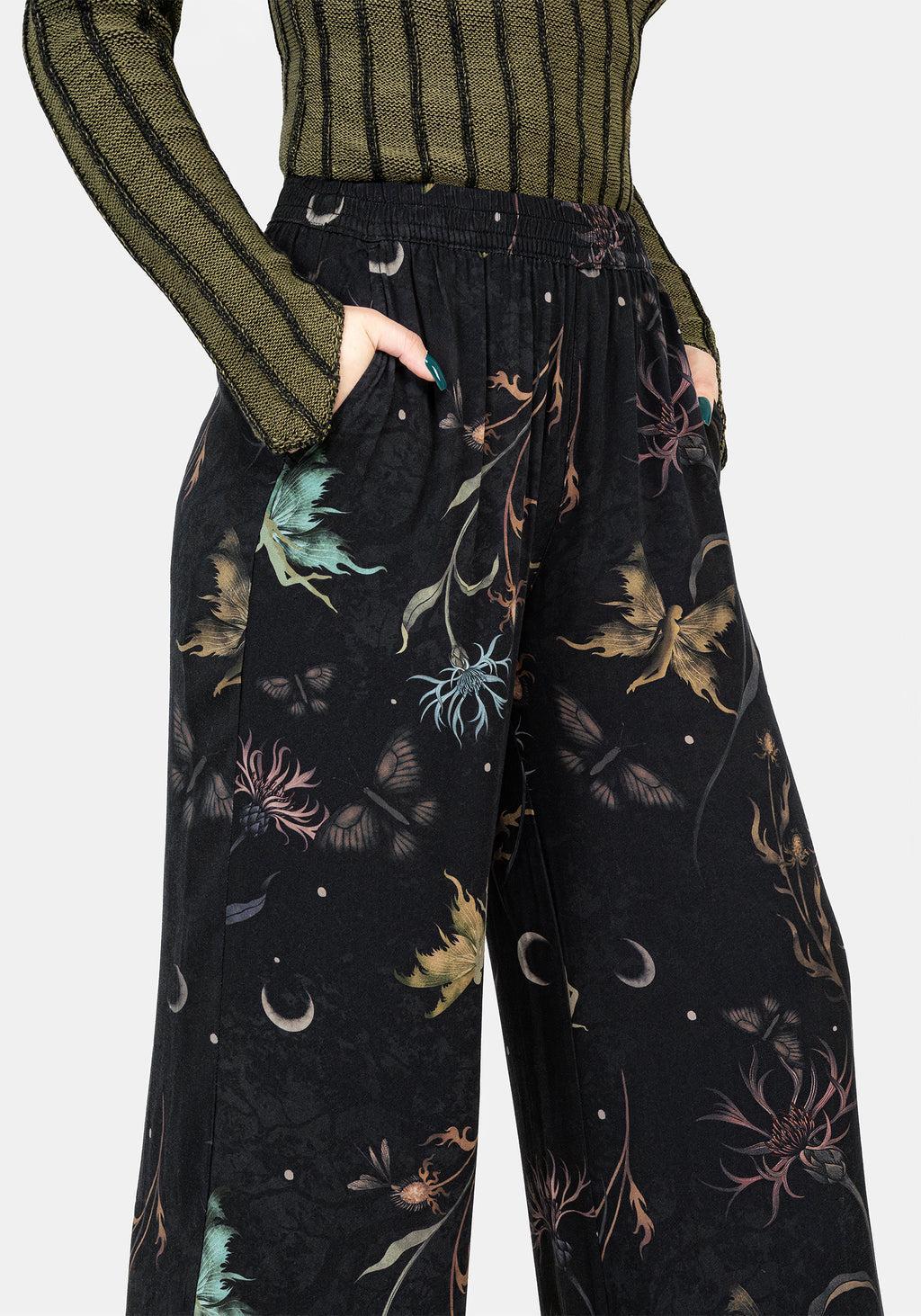 Rosanella Floral Print Straight Leg Trousers Product Image