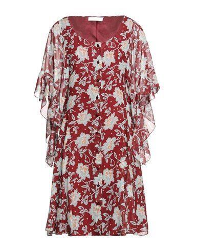 CHLOÉ Short Dresses In Burgundy Product Image