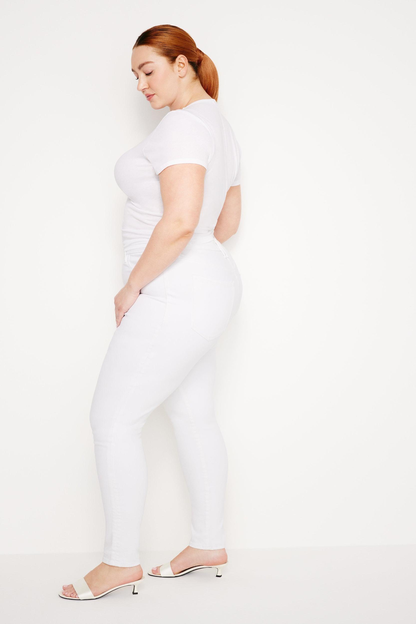 POWER STRETCH PULL-ON SKINNY JEANS | WHITE001 Product Image