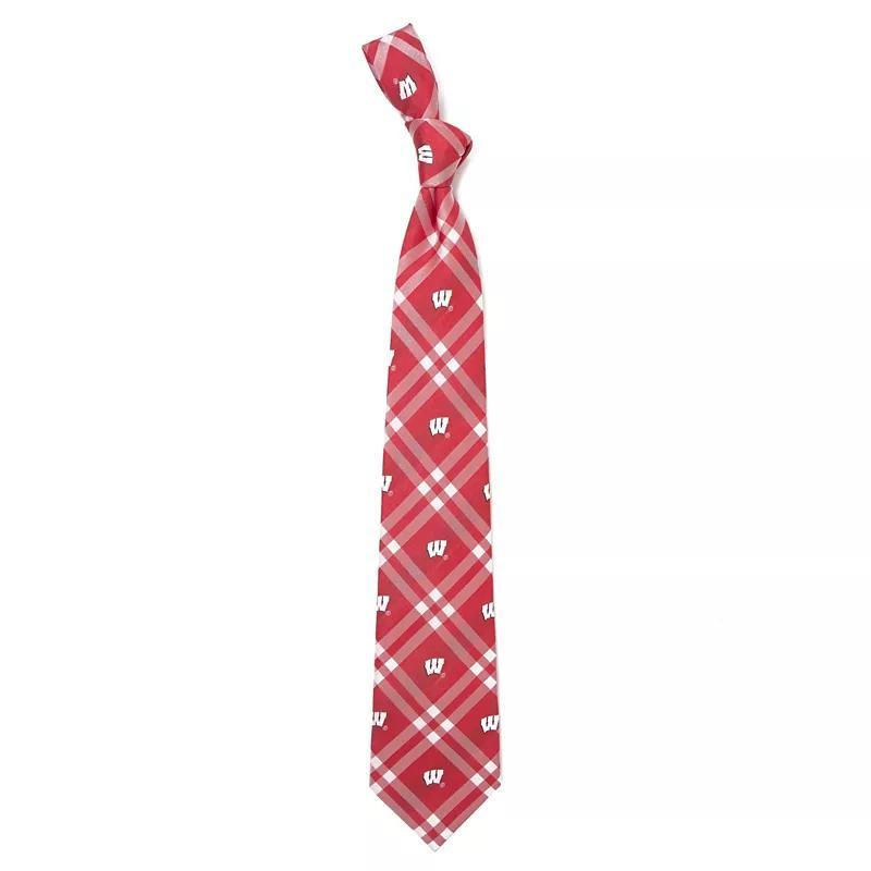 Men's Wisconsin Badgers Gingham Tie, Team Product Image