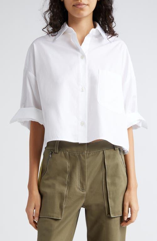 Womens Next Ex Shadow Striped Cotton Crop Shirt Product Image