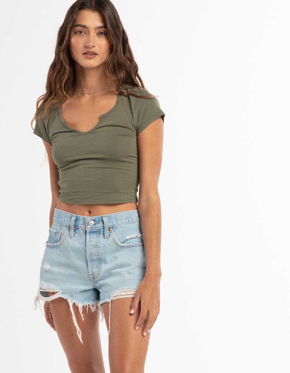 LEVI'S 501 High Rise Womens Denim Shorts - Ojai Top - LIGHT DESTRUCT Product Image