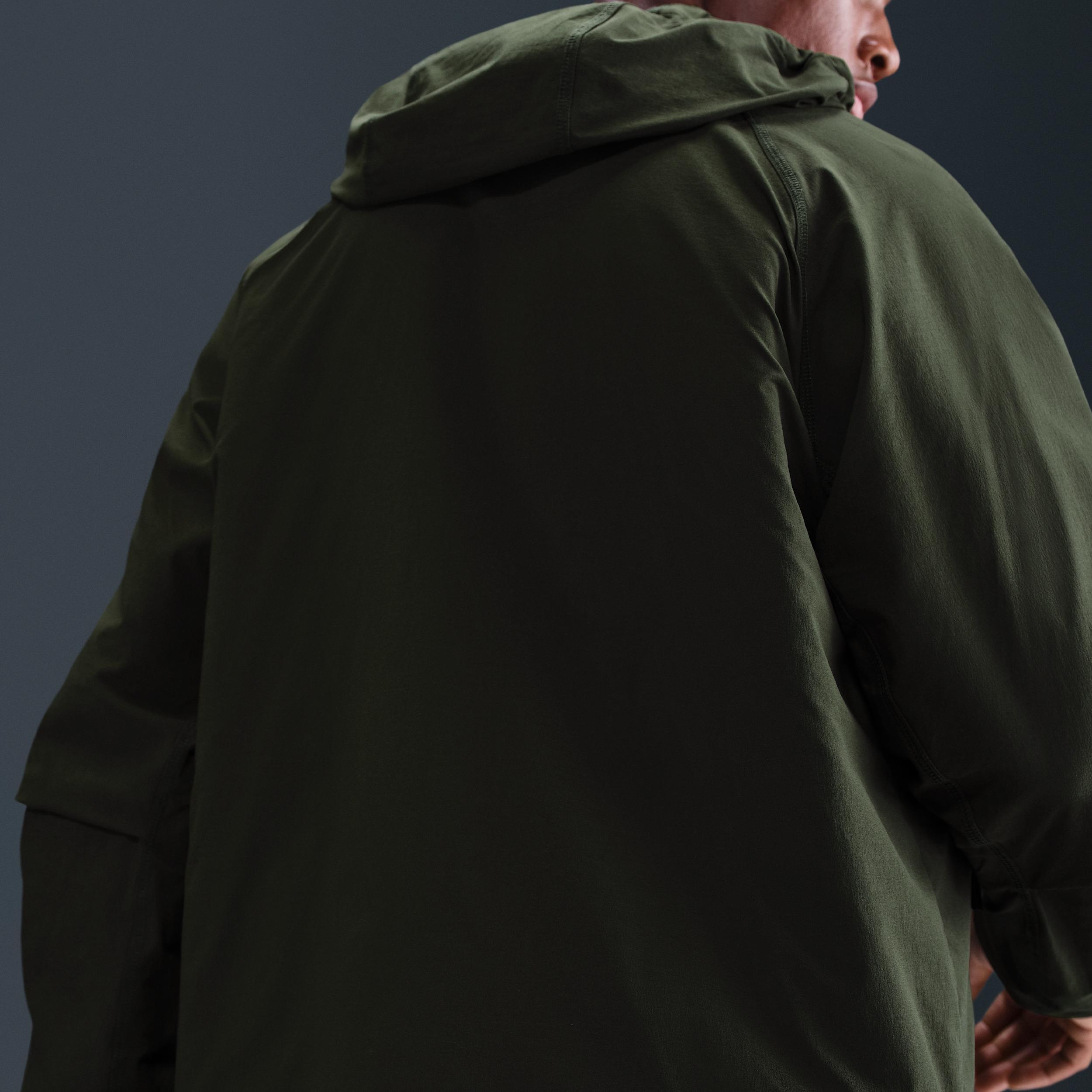 Nike Mens Tech Windrunner Woven Full-Zip Jacket in Sequoia/Black Product Image