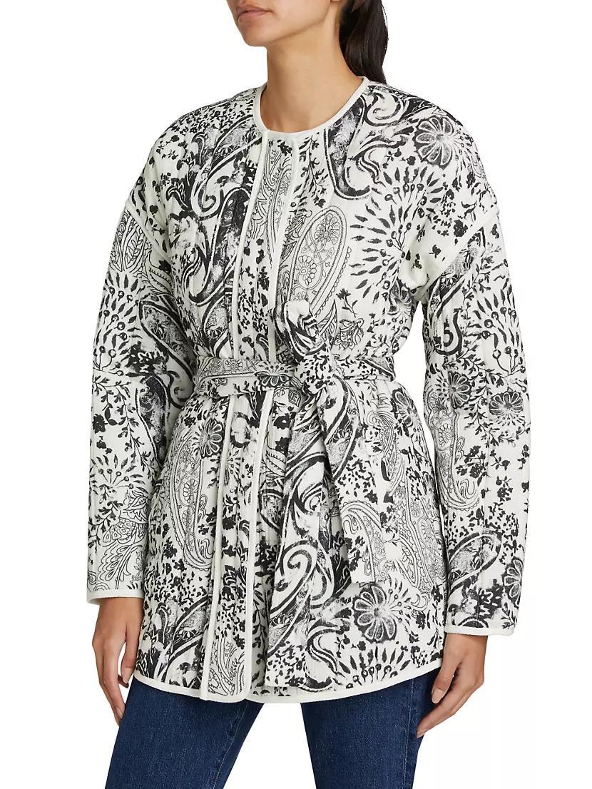 Paisley Cotton Tie-Waist Jacket Product Image