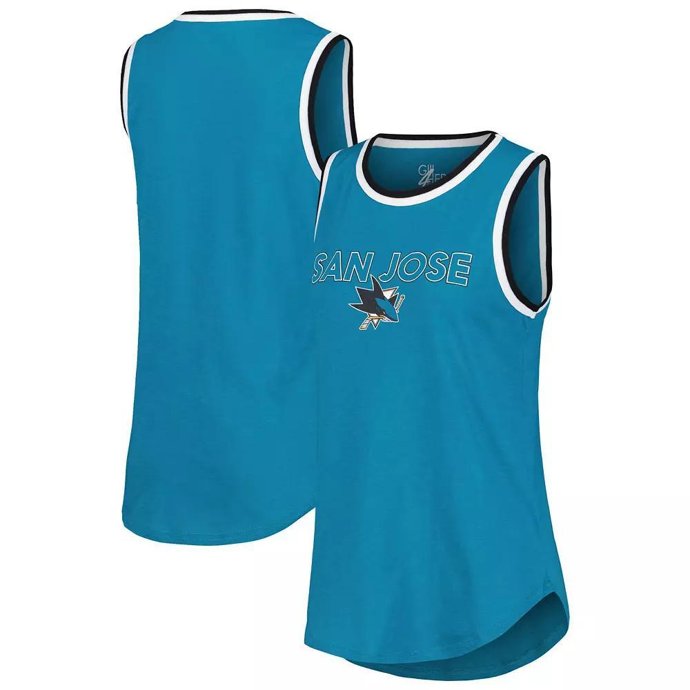 Womens G-III 4Her by Carl Banks Teal San Jose Sharks Strategy Tank Top Product Image