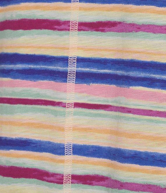 Westbound Coastal Stripe Short Sleeve Crew Neck Top Product Image