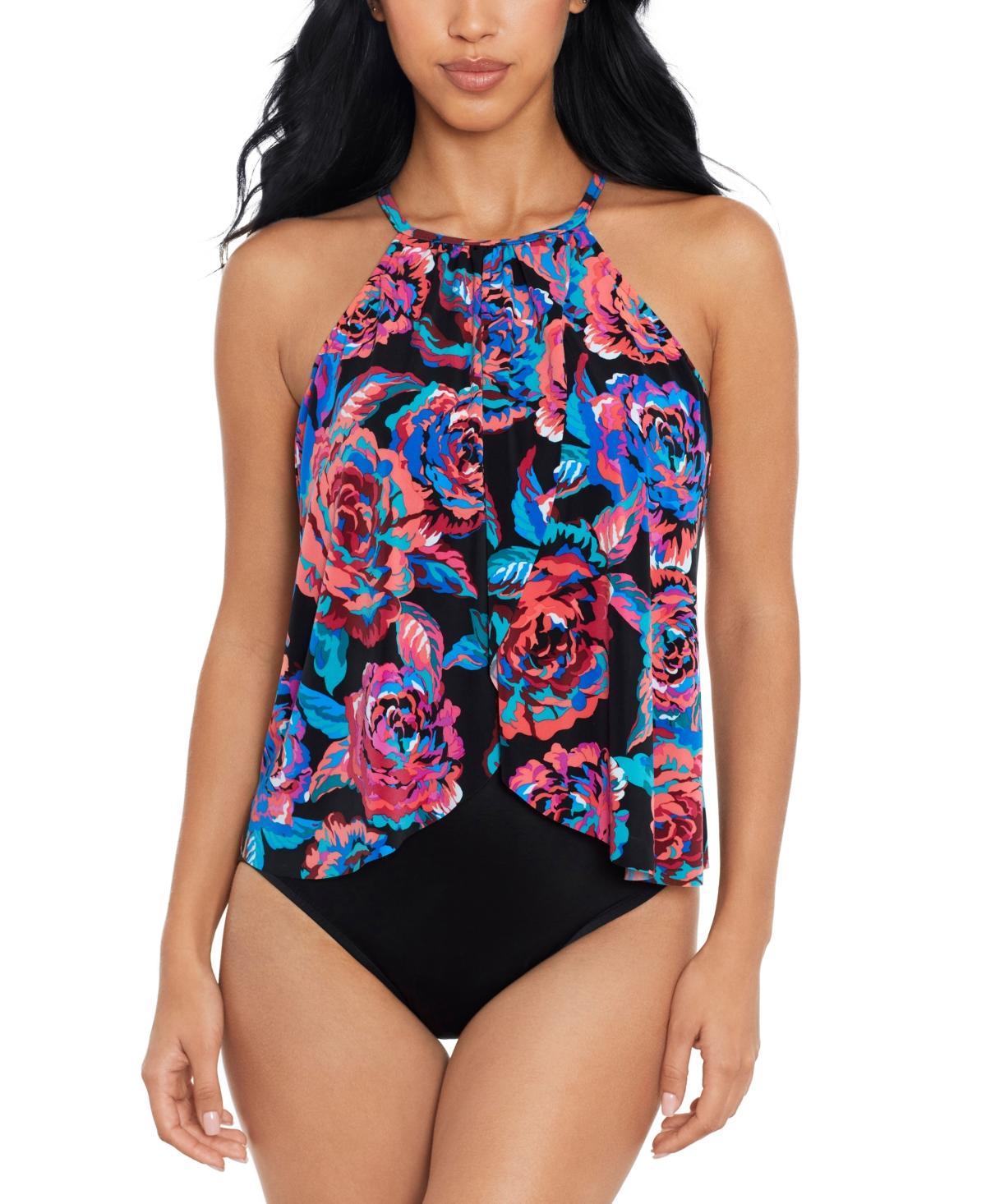 Magicsuit Sonic Blooms Floral Aubrey Halter One Piece Swimsuit Product Image