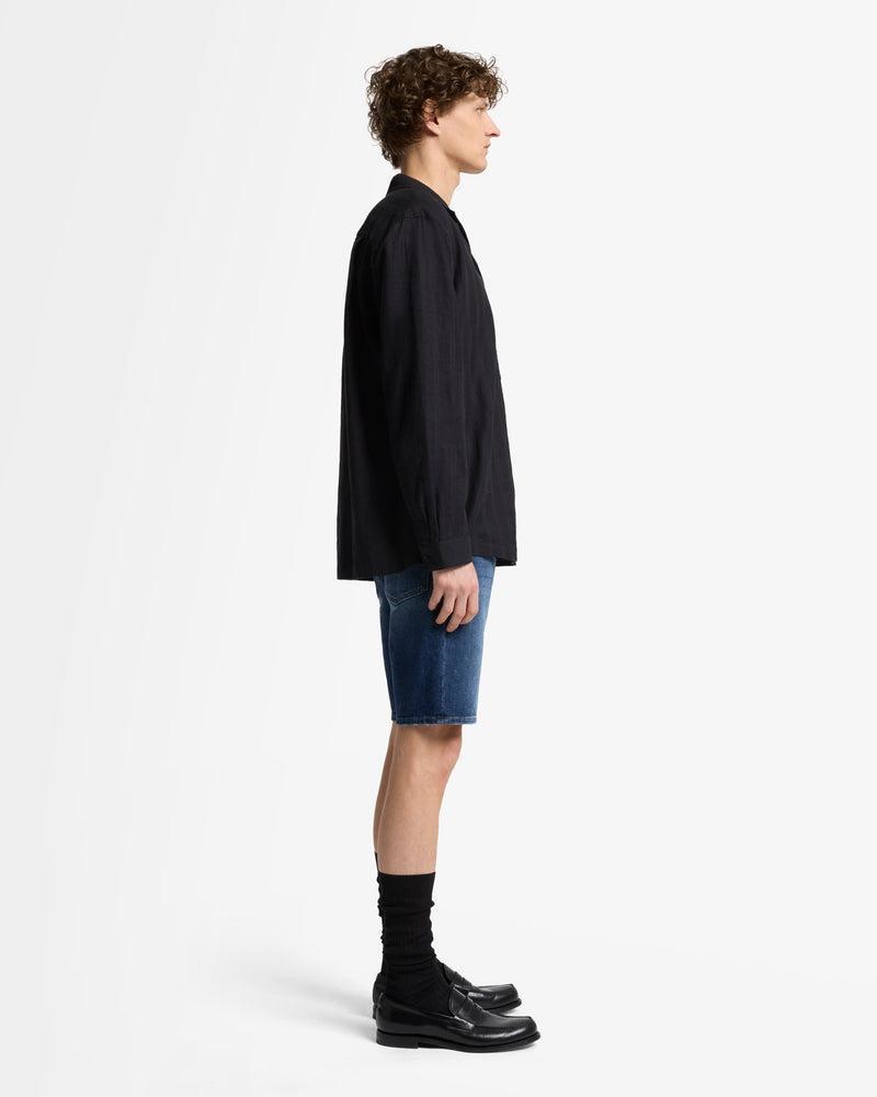 Linen Blend Long Sleeve Camp Shirt Product Image