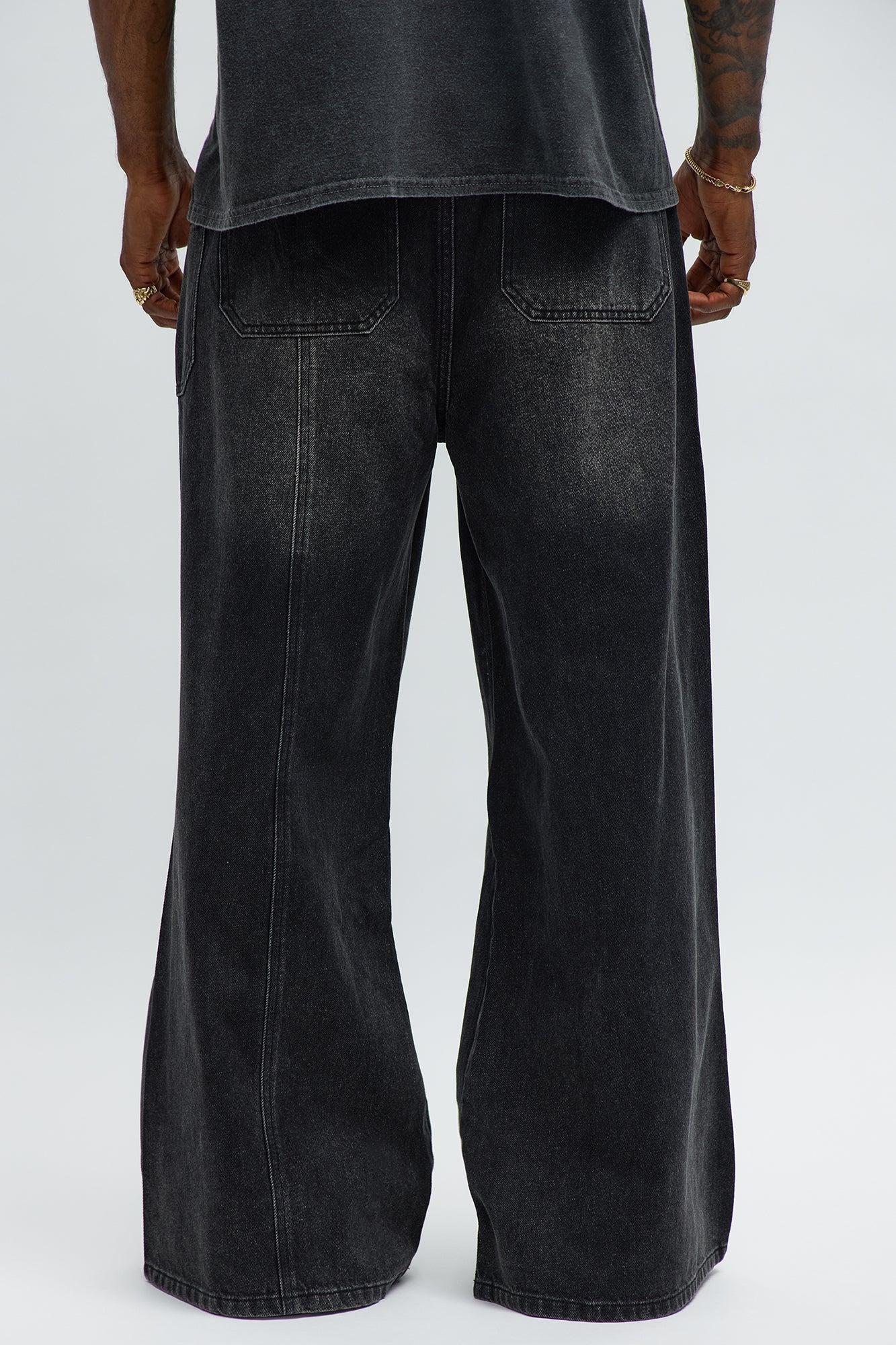 Baggy Crossover Come Again Jeans - Black Wash Male Product Image