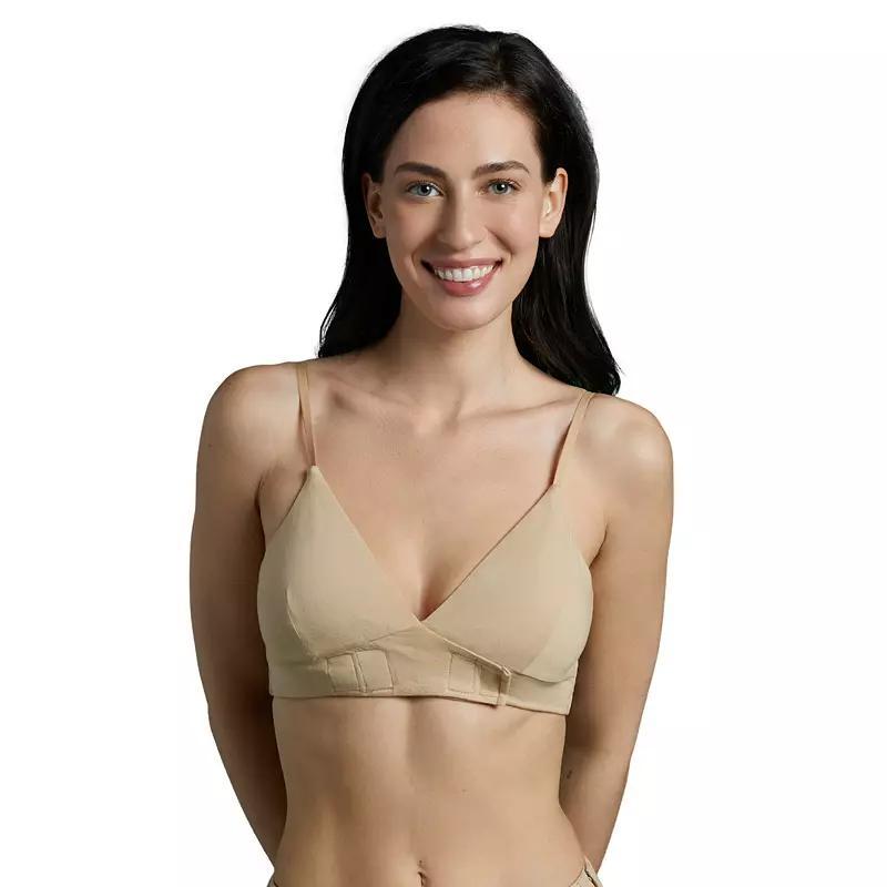Slick Chicks Women's Side Fastener Adaptive Bra - Beige XL: Wireless, Front Hook, Lightly Lined, Removable Padding, Knit Product Image