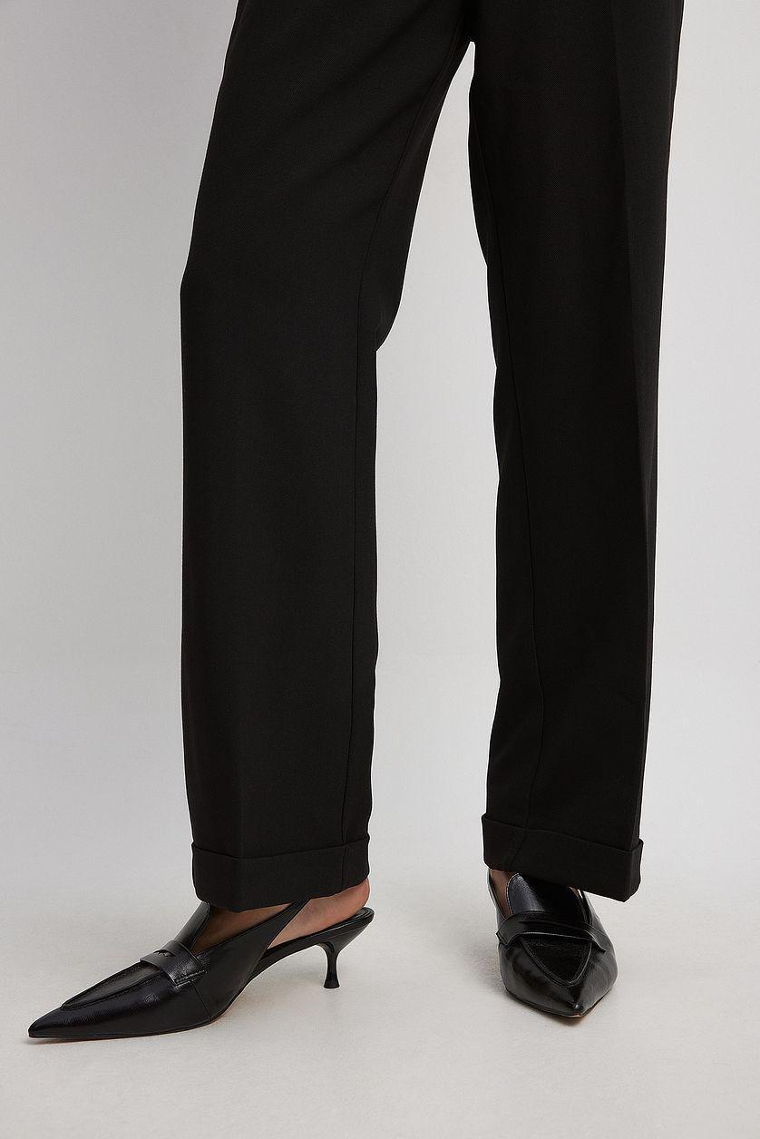 Tailored Mid Waist Suit Pants Product Image