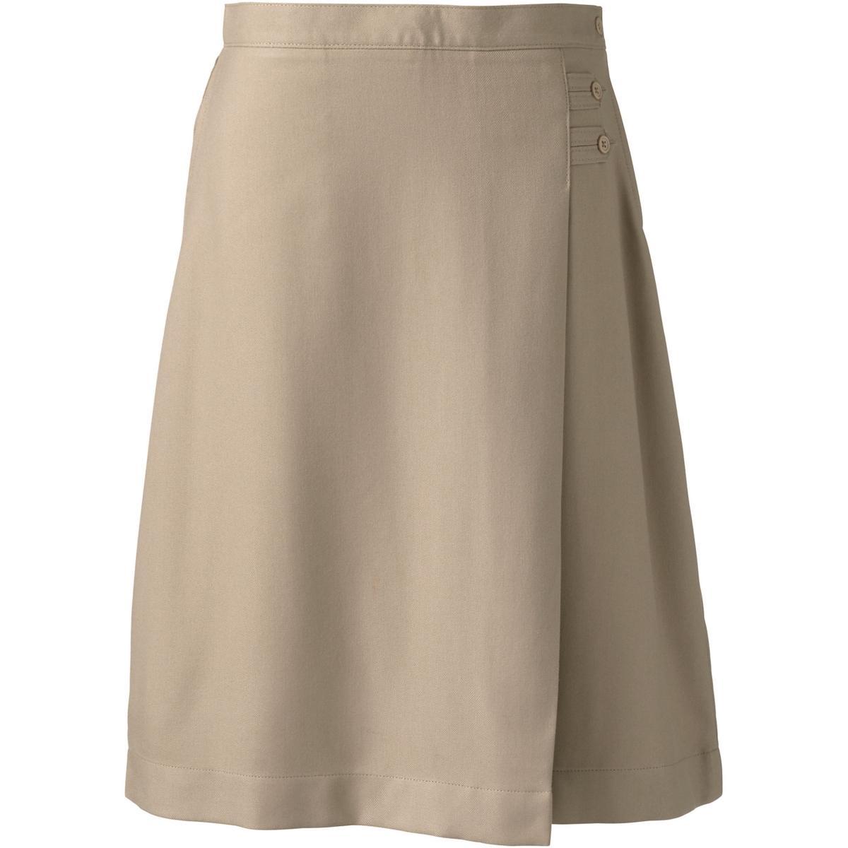 Plus Size Lands' End School Uniform Solid A-line Skirt, Women's, Size: 18 W, Green Product Image