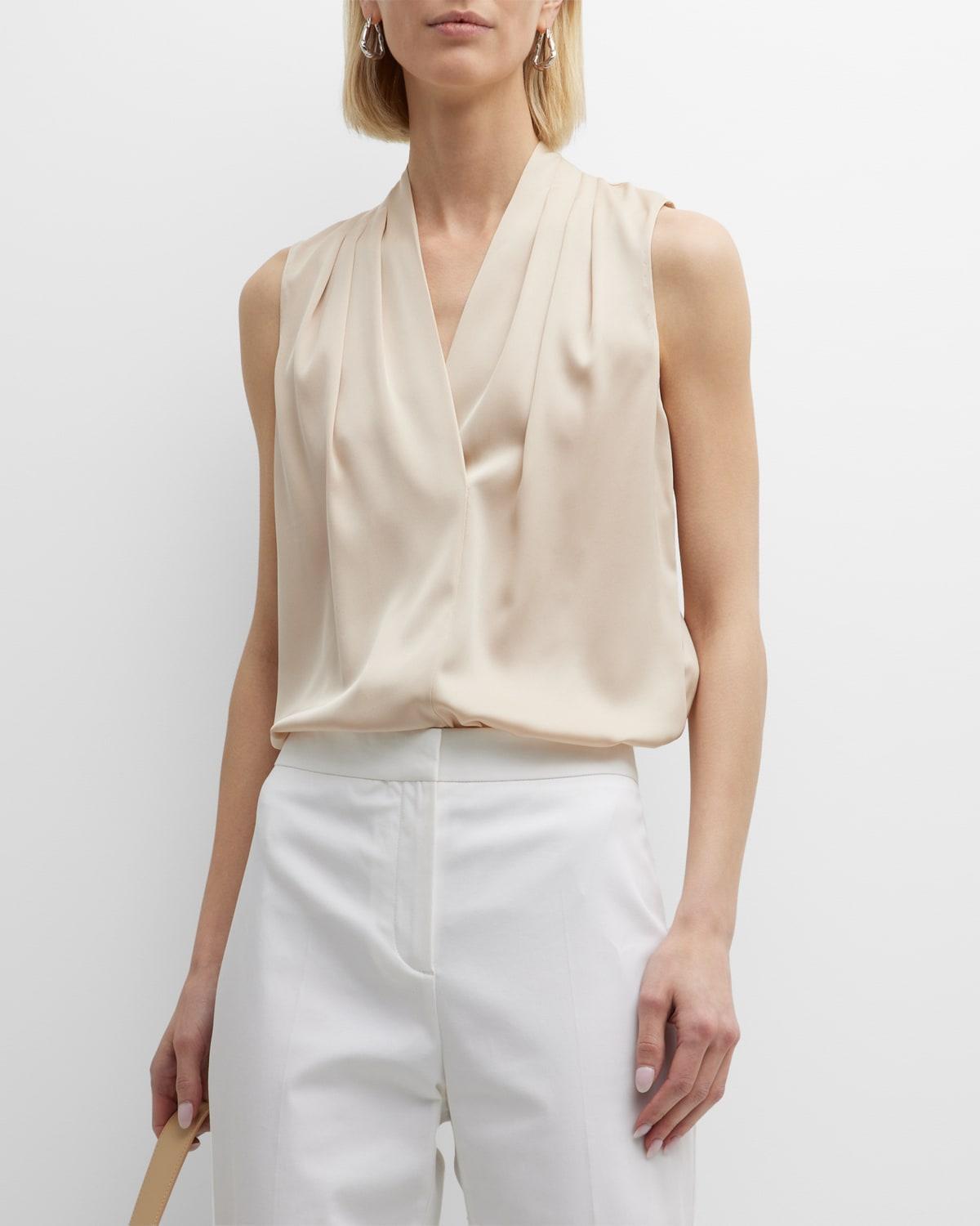 Womens Mila Sleeveless Silk-Blend Blouse Product Image